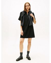 Tommy Hilfiger - Quarter-Zip Relaxed Shift Dress - Lyst