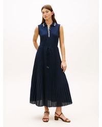 Tommy Hilfiger - 1985 Pleated Sleeveless Midi Polo Dress - Lyst
