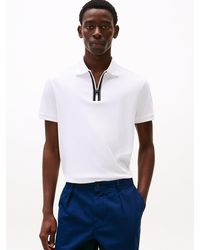 Tommy Hilfiger - Regular Fit Zip Placket Polo Shirt - Lyst