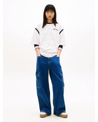 Tommy Hilfiger - Mid Rise Loose Wide Leg Cargo Jeans - Lyst