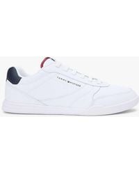 Tommy Hilfiger - Contrast Heel Trainers With Leather - Lyst