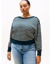Tommy Hilfiger - Felpa Curve Con Scollatura A Barca - Lyst