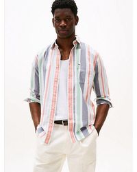 Tommy Hilfiger - Relaxed Fit Oxford Overhemd Met Strepen - Lyst