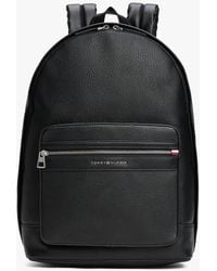 Tommy Hilfiger - Sac À Dos À Effet Grain Fin Et Logo En Métal - Lyst