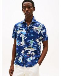 Tommy Hilfiger - Camisa De Manga Corta Con Estampado Tropical - Lyst