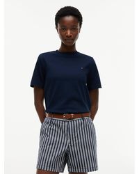 Tommy Hilfiger - Interlock Knit Boxy Crew Neck T-Shirt - Lyst