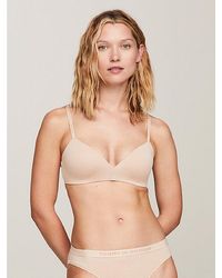 Tommy Hilfiger Ultra Soft Push-up Bh Zonder Beugel in het Rood