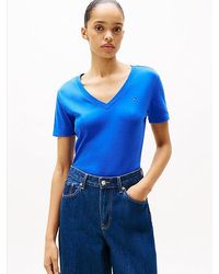 Tommy Hilfiger - Slim Fit T-Shirt Met V-Hals - Lyst