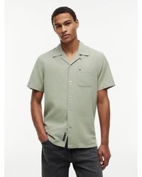 Tommy Hilfiger - Regular Fit Linen Blend Short Sleeve Shirt - Lyst