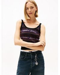 Tommy Hilfiger - Fair Isle Slim Knit Cami Top - Lyst