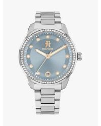 Tommy Hilfiger - Uhr Mit Blauem Zifferblatt Und Th-Monogramm - Lyst