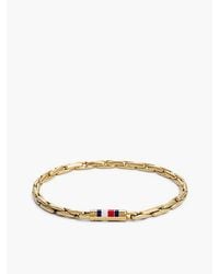 Tommy Hilfiger - Plated Stainless Steel Box Chain Bracelet - Lyst