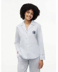 Tommy Hilfiger - Essential Stripe Poplin Pyjama Shirt - Lyst