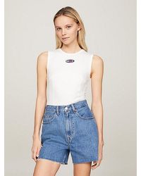 Tommy Hilfiger - Archive Fitted Bodysuit Met Logo - Lyst