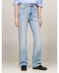 Tommy Hilfiger - High Rise Bootcut Distressed Jeans - Lyst