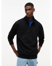 Tommy Hilfiger - Tommy Flag Fleece Quarter-Zip Jumper - Lyst
