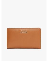 Tommy Hilfiger - Leren Portemonnee Met Metalen Logo - Lyst