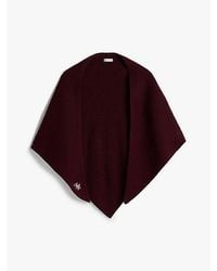 Tommy Hilfiger - Driehoekige Kasjmiermix Sjaal Met Geborduurd Logo - Lyst