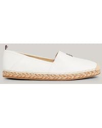 Tommy Hilfiger - Smooth Leather Flat Espadrilles - Lyst