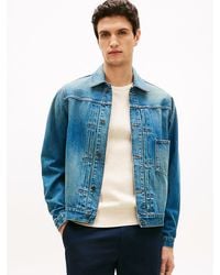 Tommy Hilfiger - Cinch Back Denim Trucker Jacket - Lyst