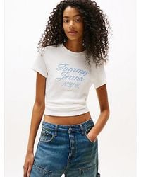 Tommy Hilfiger - Camiseta De Punto Gofrado Con Corte Slim - Lyst