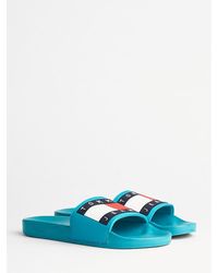 Tommy Hilfiger Tommy Jeans Sliders de Pool Drapeau Marine - Bleu