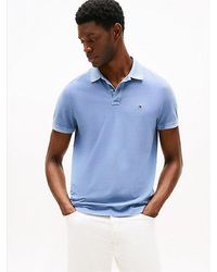 Tommy Hilfiger - Garment-dyed Polo Met Geborduurde Vlag - Lyst