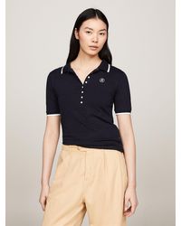 Tommy Hilfiger - Th Monogram Tipped Slim Fit Polo - Lyst