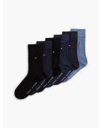 Tommy Hilfiger - 1 Pack Logo Flag Embroidery Socks - Lyst