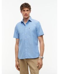 Tommy Hilfiger - Regular Fit Lightweight Short Sleeve Oxford Shirt - Lyst