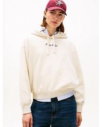 Tommy Hilfiger - Relaxed Fit Hoodie Met Getextureerd Logo - Lyst