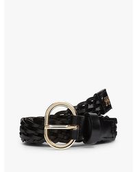 Tommy Hilfiger - Chic Oval Buckle Braided Leather Belt - Lyst