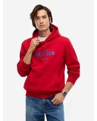 Tommy Hilfiger - Logo Embroidery Fleece Hoody - Lyst