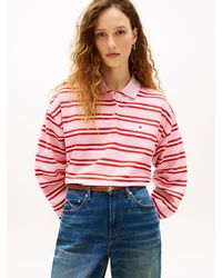 Tommy Hilfiger - 1985 Relaxed Fit Stripe Long Sleeve Polo Shirt - Lyst
