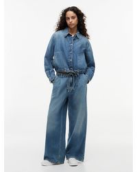 Tommy Hilfiger - Drawstring Loose Wide Leg Jeans With Linen - Lyst