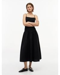 Tommy Hilfiger - Smock Strap Maxi Fit And Flare Dress - Lyst