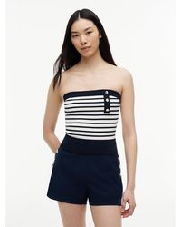 Tommy Hilfiger - Tone Button Knit Extra Slim Bandeau - Lyst