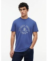 Tommy Hilfiger - Crest Logo Peached Jersey T-Shirt - Lyst