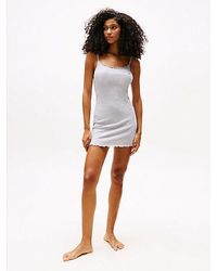 Tommy Hilfiger - Camisón Ajustado De Tirantes Con Logo - Lyst