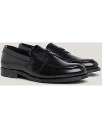 Tommy Hilfiger - Stitched Patent Leather Loafers - Lyst