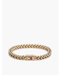 Tommy Hilfiger - Tommy Jeans Plated Braided Chain Bracelet - Lyst