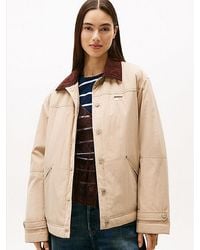Tommy Hilfiger - Chore Jacket Met Corduroy Kraag En Badge - Lyst