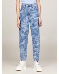 Tommy Hilfiger - Ultra High Rise Tapered Mom Hawaiian Print Jeans - Lyst