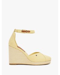 Tommy Hilfiger - Espadrille Mit Keilabsatz Und Knöchelriemen - Lyst