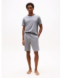 Tommy Hilfiger - Original Gestreiftes Pyjama-Set Aus Jersey - Lyst