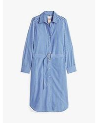 Tommy Hilfiger - Adaptive Poplin Midi-Overhemdjurk - Lyst
