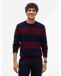 Tommy Hilfiger - Pure Lambswool Cable Knit Jumper - Lyst