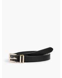 Tommy Hilfiger - Square Roller Buckle Leather Belt - Lyst