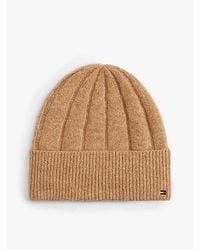 Tommy Hilfiger - Hilfiger Flag Fluffy Beanie With Wool - Lyst
