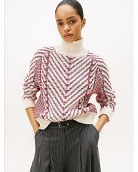 Tommy Hilfiger - Pure Wool Cable Knit Relaxed Jumper - Lyst